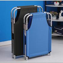 Folding bed iron bed reinforced thick small apartment light canvas simple leisure portable two folding bed small bed balcony