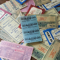 And paper material note book ticket ticket retro hand account material Paper non-sticky hand account collage base note paper