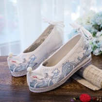 Flying Birds 2021 Single Spring New Gufeng Shoes Improved Hanfu Shoes Inner Hikes Shoes Embroidered Shoes Han Elements