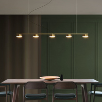 Nordic chandelier Restaurant chandelier Modern simple dining room lamp Atmospheric household dining table bar All copper chandelier (QC)