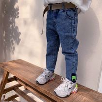 Boys jeans autumn childrens trousers 2020 new small children spring autumn pants foreign style autumn dress Korean tide