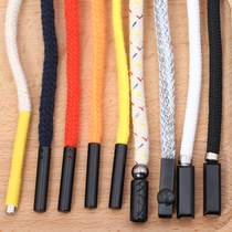 Sweatshirt hat drawstring casual wear sportswear waist rope black and white personality decoration cotton rope belt pants belt rope