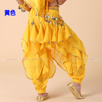 Promotional childrens Indian dance performance clothes belly dance gilt dance gold rimmed rotating wide-legged pants kindergarten costume Xinjiang dance
