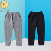 Annai childrens clothing 2019 autumn and winter new mens big childrens full waist knitted single pants AB936614
