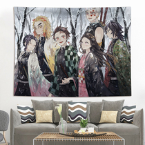 Anime Ghost Blade background cloth ins hanging cloth wall cloth bedside dormitory layout bedroom wall cloth decorative tapestry