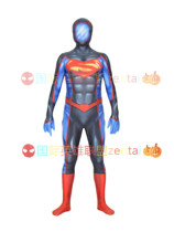Cartoon Future ultimate Superman conjoined tight fit Superman superhero Halloween party Zentai suit