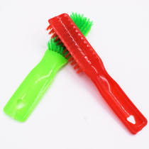 Shoe brush plastic stiff hair long handle shoe brush 1 yuan a piece of stalls supply household plastic cleaning multi-function