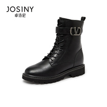 Zhuo Shini womens shoes 2020 winter New Martin boots women tide ins English wind side zipper single boots Joker short boots women