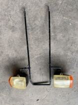 Japanese second-hand bicycle accessories double eye lamp with original lamp stand iron frame lamp without damage 26 car