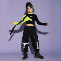 Girl Jazz Dance Costumes Dresses Children Street Dance Suit Girl Personality Walk Show Navel Surge Jazz Show