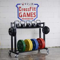 Versatile new hexagonal bay upright post storage shelf jug bell frame round head dumbbells frame full rubber barbell