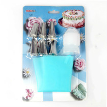 6 sets of stainless steel laminating mouth set baking cake decorating tool decorating bag converter cookie puff