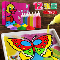 Sand Painting Children Color Sand Handmade Color Sand Painting color Boy girl Fill Color Sand Sand Fine Suit