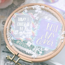 Judy handmade DIY gilding material hand account material fog gilded PET sticker