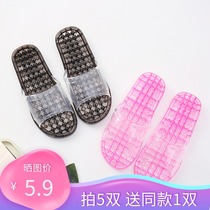 Bathroom slippers home anti-slippers shower leakage level plastic cartoon couple massage slippers in summer room