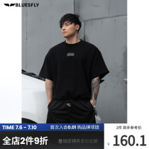 BLUESFLY new sports T-shirt male round collar easy suction sweaty running training half sleeves blouses Iron Fitness Suit