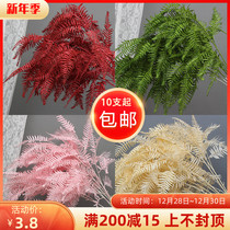 Wedding simulation floral fern leaf Persian leaf plastic silk flower wedding hall stage background decoration road lead flower arrangement props