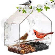 Hanging acrylic bird cage Bird feeder Outdoor bird guide Hanging rainproof field charity feeder Balcony villa