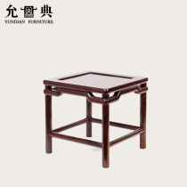 Hedgehog red sandalwood square bench home stool solid wood low stool changing shoe stool chair Yundian mahogany furniture