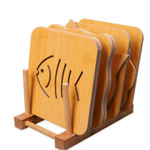 Wooden placemat heat insulation mat creative table mat plate mat household anti-scalding mat sand pot mat bowl mat Coaster