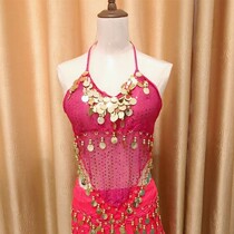 Promotional dance performance costume belly dance jacket autumn and winter belly band Indian dance short sleeve top new bra strap