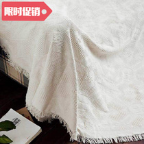 Casual blanket beige sofa towel knitting blanket throw white