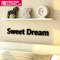  Wooden 3D three-dimensional wall stickers TV background wall Living room bedroom childrens room decoration letters warm romantic sofa