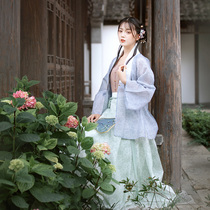 (Evening pavilion)Huachaoji Hanfu summer figure series Ming-made placket collar shirt main waist 6 meters trapezoidal horse noodles