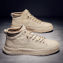 Martin Boots Mens High Leather Shoes Mens Shoes 2021 New Autumn Mid-Gang trendy shoes British Style Toilwear Snow Boots Men