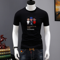 Mens short sleeve T-shirt 2020 new summer trend cartoon print round neck pullover T-shirt Tide brand coat men
