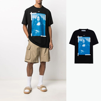 OFF WHITE Mona Lisa back arrow loose T-shirt OS bigots OMAA038R21-JER001-1001