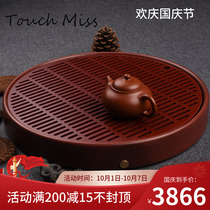 TOUCH MISS German electric Wood tea tray water storage type dry bubble tray simple household Chinese small round tea table