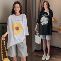 Foreign maternity dress summer suit out fashion models 2020 Summer top pregnant two-piece pregnancy summer