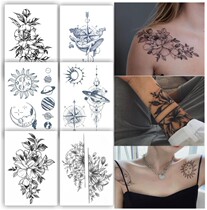 Herbal tattoo stickers for men and women arms plain flower waterproof long-lasting simulation juice ins arms forever sexy Moon