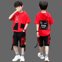 Childrens clothing boys summer suit 2021 new foreign atmosphere children summer handsome short sleeve two-piece Korean tide