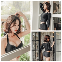 (Clearance does not return do not change) large cup swimsuit female split three-piece flat corner hot spring swimsuit big breast bikini