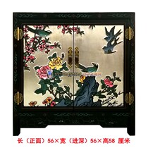  Yangzhou Lacquerware Factory Neoclassical lacquer art home decoration lacquer silver floor double-door square bedside table coffee table customization