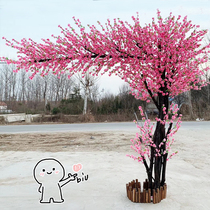 Simulation peach blossom tree fake peach tree large plant cherry tree simulation plum blossom tree wishing tree peach blossom Spring Festival decoration