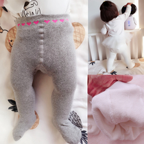 Girls pantyhose Baby baby spring autumn and winter large PP thickened pure cotton princess white childrens leggings socks