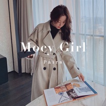 sandro asw woolen coat women 2021 Winter new Korean version of loose temperament British wind over knee coat