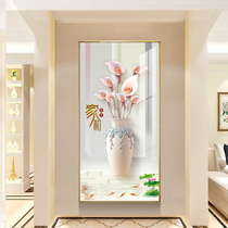 Entryway Decorative Painting Mingqing Classical Vertical Living Room Hallway Painting Wall Painting Staircase Money Flower Mural