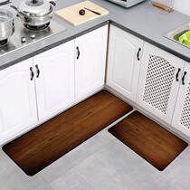 wood floor style anti-slip mat long bath carpet