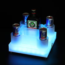 Bar luminous wine seat deer head Red Bull luminous wine bar night KTV rechargeable wine rack wild grid wine seat