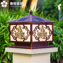 Column Headlights Big Doorway Pillar Wall Outdoor Waterproof Garden Villa pick up Electric outdoor patio ultra-bright solar lamp