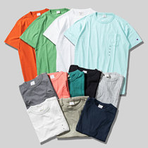 soda spot Champion champion C8-M305R multi-color male and female couple pure-color pocket short-sleeved T-shirt