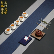 Customized tea mat waterproof Chinese style Zen tea table cloth tea tray tea table cushion home tea table Flag utilitany tea furniture accessories