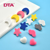 Handle Childrens room cute cartoon cabinet door handle Free punch rubber door color drawer single hole small handle