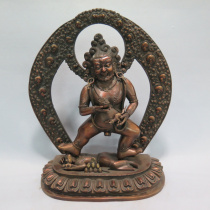 Taiwan Xiangshi Five Road God of Wealth Tantric Tibetan Pure Copper Black God of Wealth Buddha statue Bronze ornaments for home use