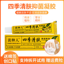 Yellow skin antibacterial gel cream Sijiqing skin herbal mosquitoes bite Miao prescription antipruritic swelling ointment