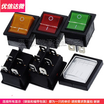 KCD4 boat switch 16A250V boat rocker power button 31*25mm with lights 2 3 files 4 6 feet